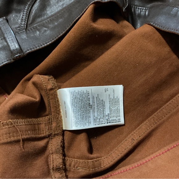 Banana Republic Dark Brown Faux Leather Trousers - Picture 4 of 4